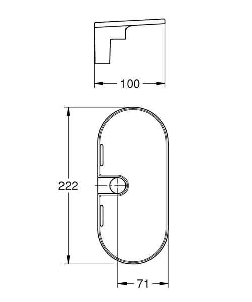 Grohe Tempesta EasyReach Duschablage, weiß