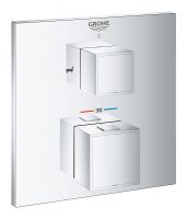 Vorschau: Grohe Grohtherm Cube Thermostat-Wannenbatterie mit integrierter 2-Wege-Umstellung, wassersparend