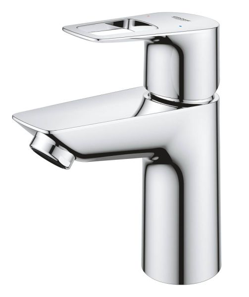 Grohe BauLoop Waschtischarmatur S-Size mit Push-Open Ablaufgarnitur, LowFlow 3,5 l/min, chrom