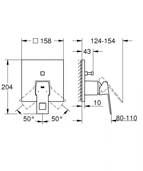 Grohe Eurocube Einhand-Wannenbatterie