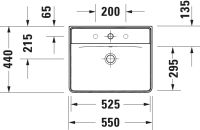 Vorschau: Duravit D-Neo Waschtisch 55x44cm, mit Überlauf, weiß 2366550060