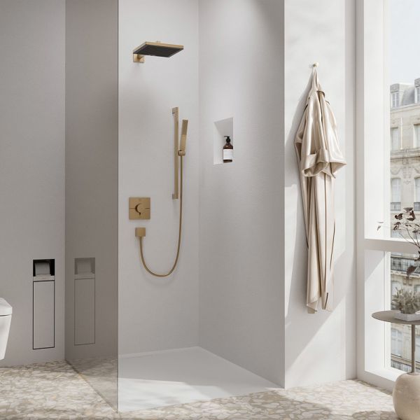 Hansgrohe ShowerSelect Comfort E Thermostat UP für 2 Verbraucher, Sicherungskombi, brushed bronze