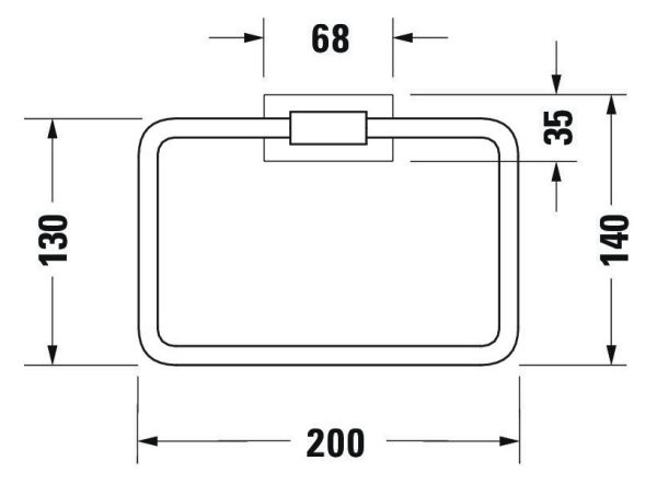 Duravit Karree Handtuchring, geschlossene Form, wandhängend, chrom 0099611000