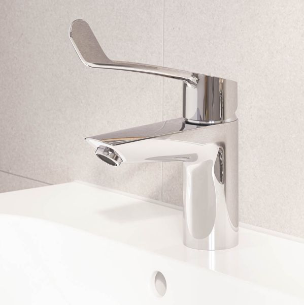 Grohe Eurosmart Einhand-Waschtischbatterie S-Size mit Push-Open, langer Hebelgriff, chrom 23982003