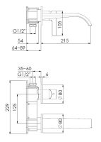 Vorschau: Steinberg Serie 280 Waschtisch-Wand-Einhebelmischer Fertigmontageset, schwarz matt