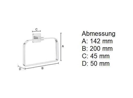 Smedbo Ice Handtuchring, chrom
