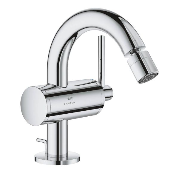 Grohe Atrio Einhand-Bidetbatterie mit Zugstangen-Ablaufgarnitur, chrom 24364000