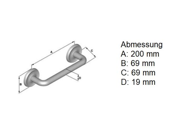 Smedbo Villa Wannengriff 27cm, messing poliert