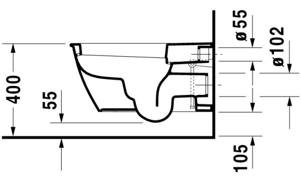 Duravit Darling New Wand-WC 62,5x36,5cm rund weiß 2544090000