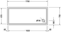 Vorschau: Duravit Starck Slimline Duschwanne rechteckig 75x170cm, Sanitäracryl, weiß