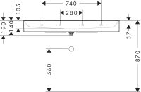 Vorschau: hansgrohe Xevolos E Aufsatzwaschtisch geschliffen 120x48cm