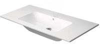 Vorschau: Duravit ME by Starck Waschtisch rechteckig 103x49cm, mit Überlauf, ohne Hahnloch, weiß 2336100060