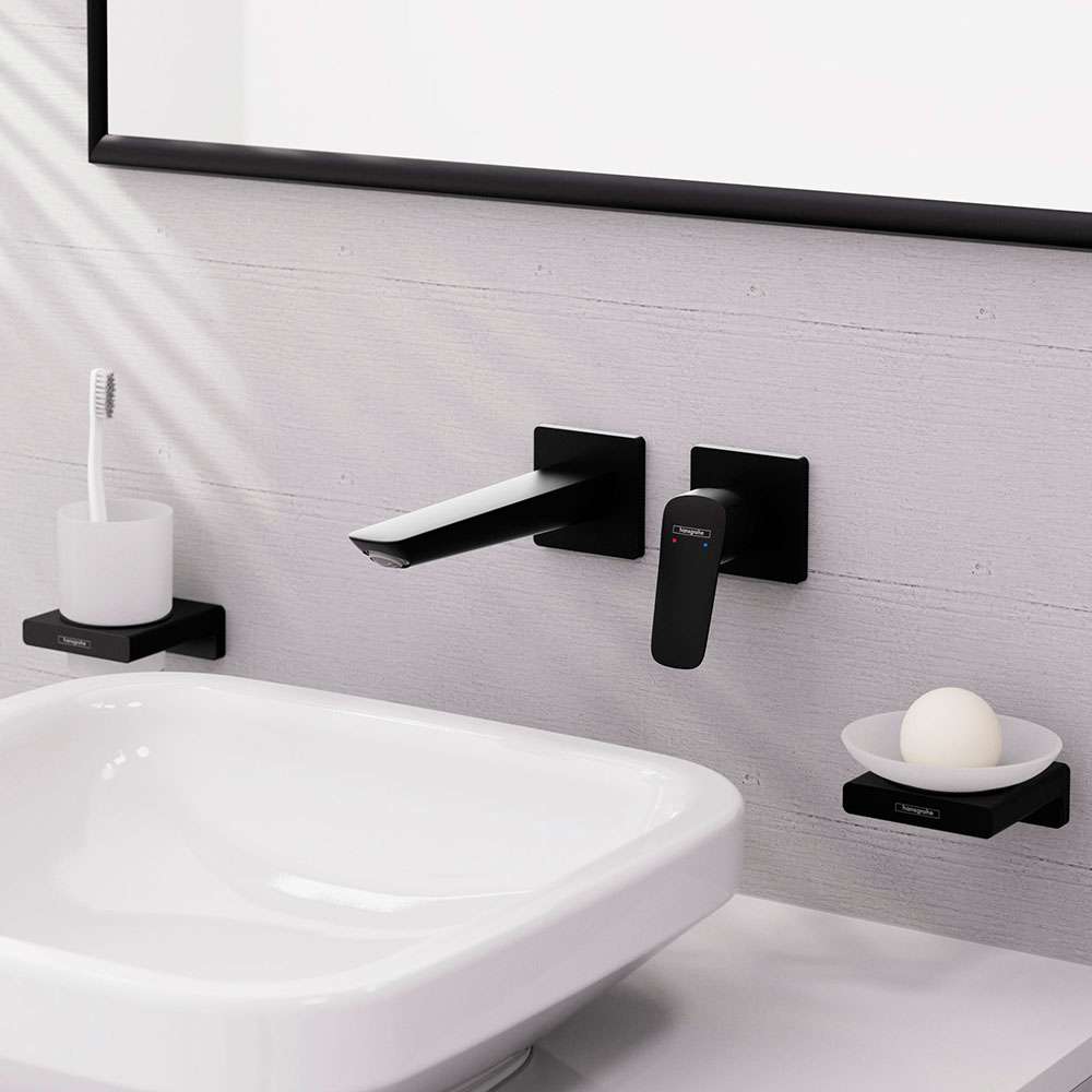 Hansgrohe Logis Waschtischarmatur 20 6cm schwarz 71256670 BÄDERMAXX Ihr Onlineshop für Bad