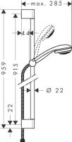 Vorschau: Hansgrohe Crometta 85 Multi Brauseset 0,90m, chrom