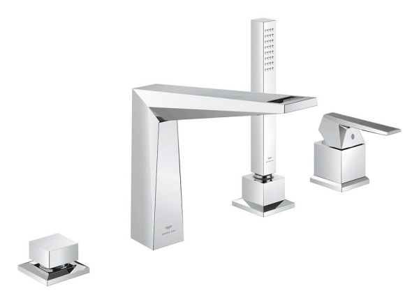 Grohe Allure Brilliant 4-Loch-Einhand-Wannenkombination mit Rändelstrukturhebel, chrom 29523000