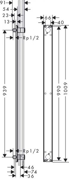 Axor One Grundkörper für Duschsystem