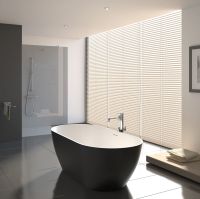 Vorschau: RIHO Solid Surface Bilbao freistehende Badewanne 170x80cm, weiß schwarz matt B118001Z06