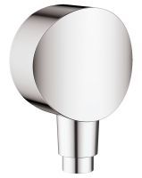 Hansgrohe Fixfit S Schlauchanschluss mit Rückflussverhinderer und Kunststoffwinkel, chrom 26453000