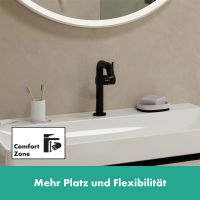 Vorschau: Hansgrohe Tecturis S Waschtischarmatur 150 Fine CoolStart wassersparend+ Push-Open, schwarz matt
