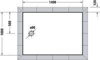 Vorschau: Duravit Tempano Duschwanne rechteckig 100x140cm, Sanitäracryl, weiß