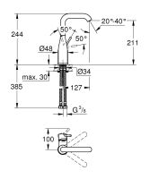 Vorschau: Grohe Essence Waschtischbatterie L-Size, schwenkbar