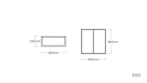 KETTLER EGO MODULAR Sofa-Lounge-Set 3-Sitzer mit Tisch, Sunbrella®, anthrazit/ sooty