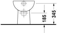 Vorschau: Duravit D-Code Stand-WC Tiefspüler Spülrand halb offen, HygieneGlaze, weiß