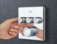 Vorschau: Grohe Grohtherm SmartControl Thermostat, 3 Verbraucher, eckig