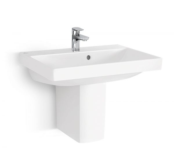 Villeroy&Boch Avento Waschbecken Compact, 55x37cm, 1 Hahnloch, weiß 4A005501 mit Ablaufhaube