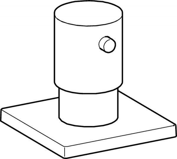 Hansa Fertigmontageset für Seiten-, Unterputzventile und Mehrwegeumstellung, eckig, chrom