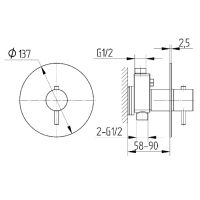 Vorschau: Avenarius Linie 280 Thermostat-Mischbatterie, chrom