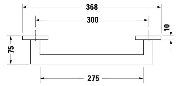 Duravit Karree Wannengriff wandhängend, chrom 0099631000