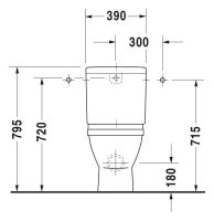 Vorschau: Duravit Starck 3 Stand-WC für Kombination, Tiefspüler, Abgang waagrecht, WonderGliss, weiß