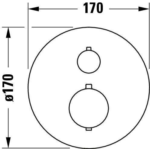 Duravit Duschthermostat Unterputz rund, bronze gebürstet