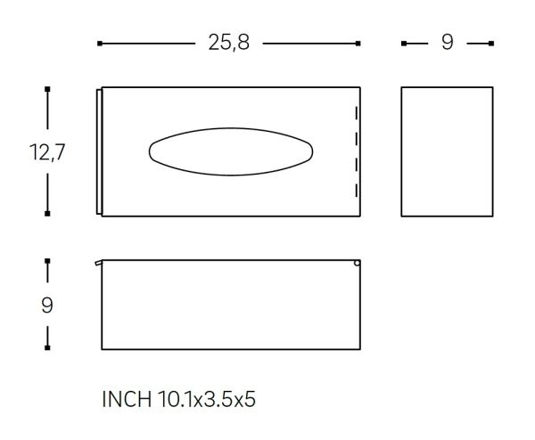 Cosmic Architect S+ Kleenex-Box, schwarz matt