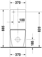 Vorschau: Duravit Starck 2 Stand-WC für Kombination, Tiefspüler, WonderGliss, weiß