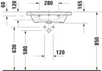 Vorschau: Duravit D-Neo Waschtisch rechteckig 65x48cm, mit Überlauf, ohne Wondergliss, weiß 2367650000