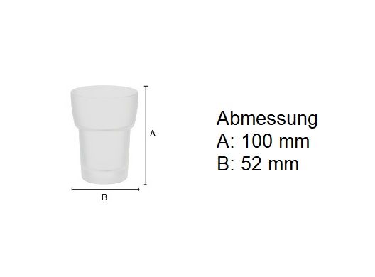 Smedbo Xtra Ersatzglas für Zahnputzbecher, satiniert L349 