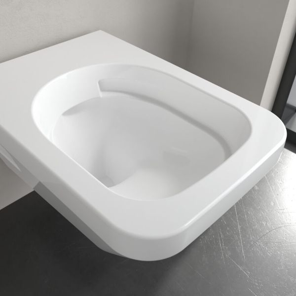 Villeroy&Boch Architectura Wand-Tiefspül-WC, spülrandlos mit TwistFlush[e³], softcube, weiß