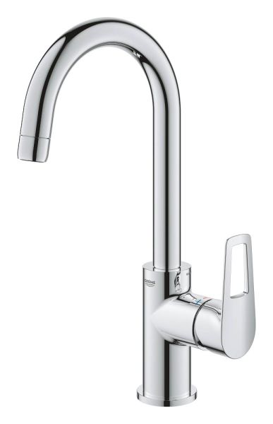 Grohe BauLoop Einhand-Waschtischbatterie L-Size mit Push-Open Ablaufgarnitur, chrom