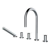 Kartell by Laufen 5-Loch Wannenfüllkombination mit Handbrause, chrom H3223350042821