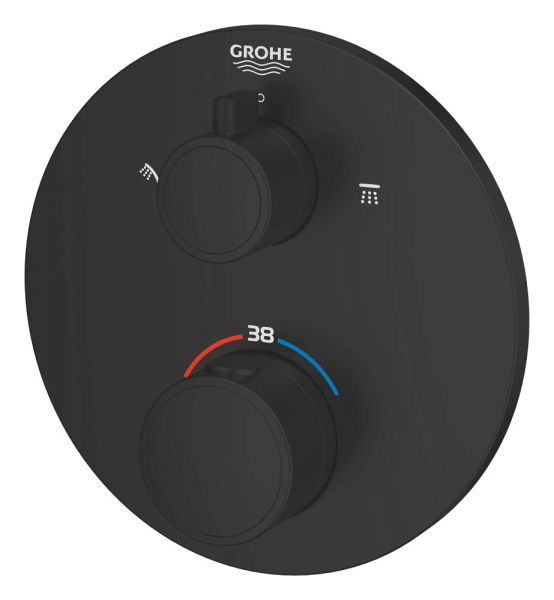 Grohe Grohtherm Thermostat mit 2-Wege-Umstellung, matt black