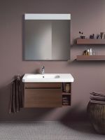 Vorschau: Duravit DuraStyle Waschtisch rechteckig 80x48cm, mit Hahnloch, mit Überlauf, Becken links, weiß 2325800000