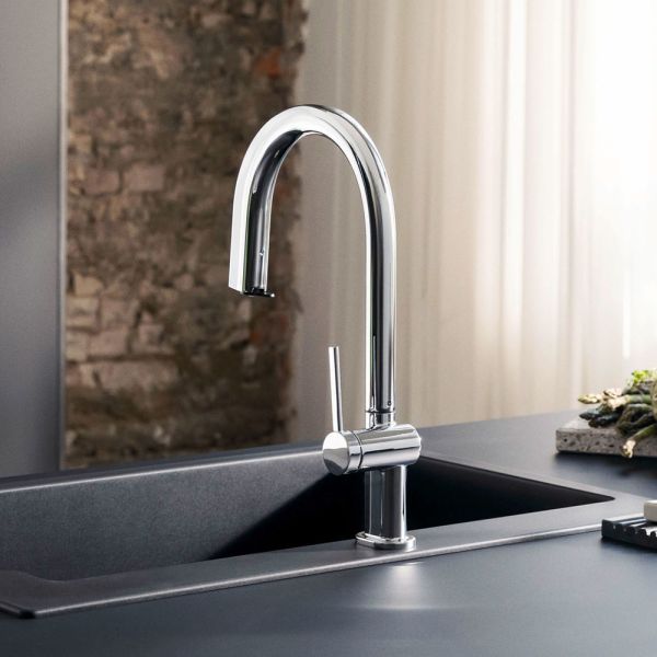 Hansgrohe Aqittura M91 Küchenarmatur mit FilterSystem 210 Ausziehauslauf 1jet sBox, chrom 76826000