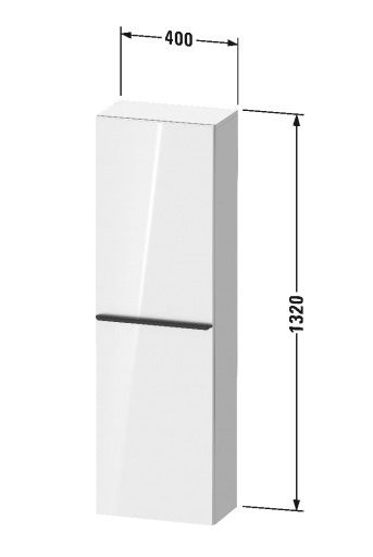 Duravit D-Neo Halbhochschrank mit 1 Tür, 40x132cm