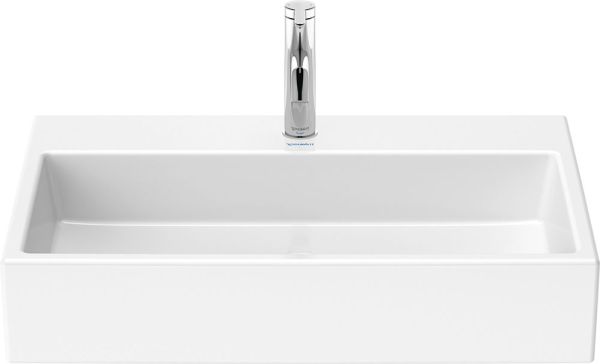 Duravit Vero Air Waschtisch rechteckig 70x47cm, mit 1 Hahnloch, ohne Überlauf, WonderGliss, weiß 23507000411