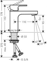 Vorschau: Hansgrohe Vernis Shape Waschtischarmatur schwarz matt 71569670 