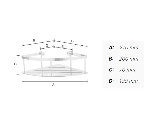 Smedbo Sideline Eckseifenkorb/Duschkorb, chrom