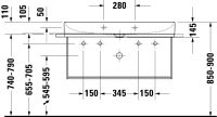 Vorschau: Duravit DuraSquare Waschtisch 100x47cm, ohne Überlauf, mit nicht verschließbarem Ablaufventil, weiß 2353100043