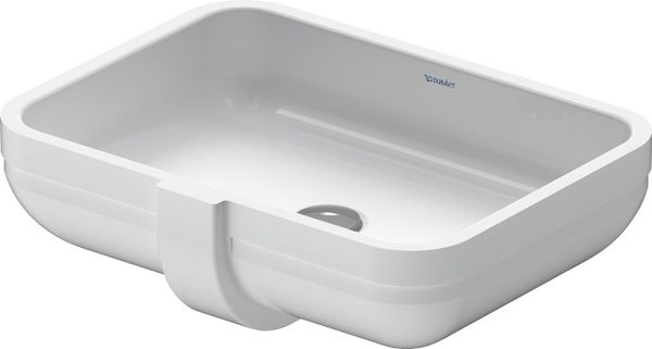 Duravit Happy D.2 Unterbauwaschtisch rechteckig 52x38,5cm, mit Überlauf, ohne Hahnloch, weiß 0457480000